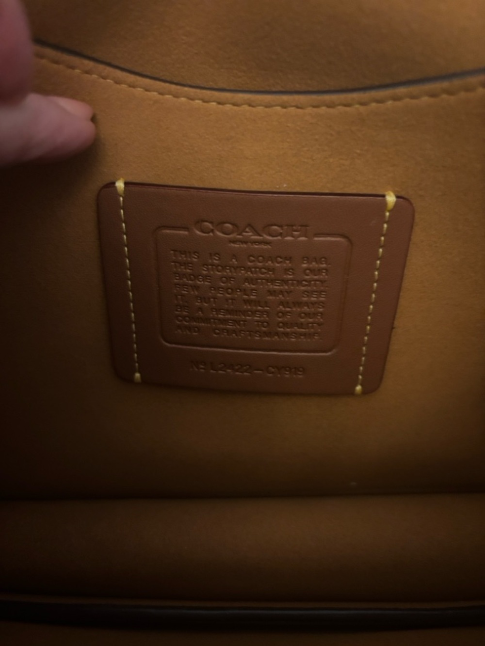 Coach Tabby Honey Brown Leather Shoulder Bag with Gold Chain - Picture 6 of 9
